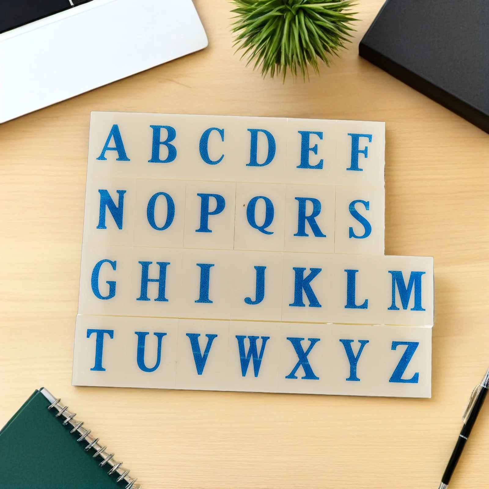 1 set di timbri alfabetici creativi staccabili kit di timbri per lettere minuscole per scrapbooking in ceramica di argilla fai da te e artigianato postale