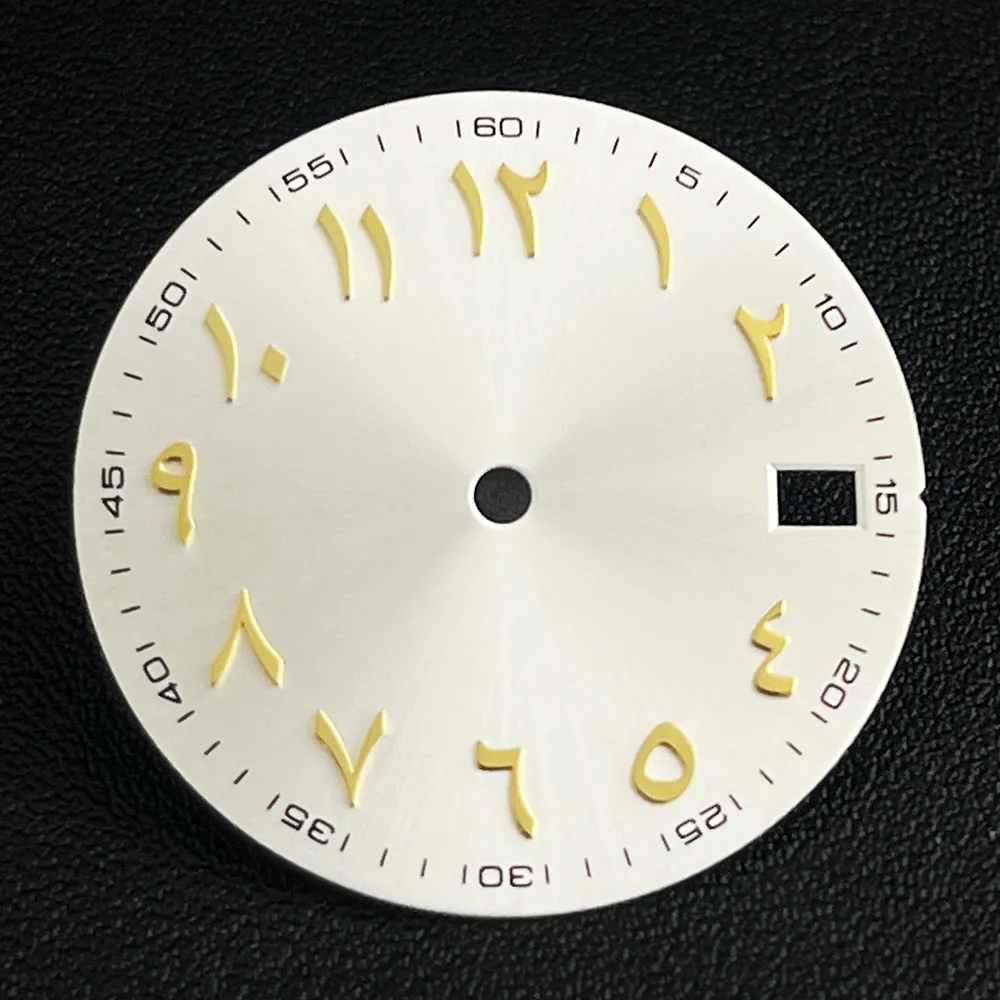 

Циферблат NH35, циферблат с арабскими цифрами, мужские часы, циферблат с логотипом, подходит для механизмов NH35, инструмент для ремонта аксессуаров для часов