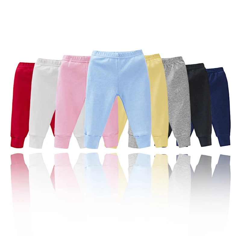 

Spring And Autumn Newborn Baby Clothes Boys Girls Leggings Solid Color Cotton Soft Causal Elastic Band Toddler Pants 0-24M