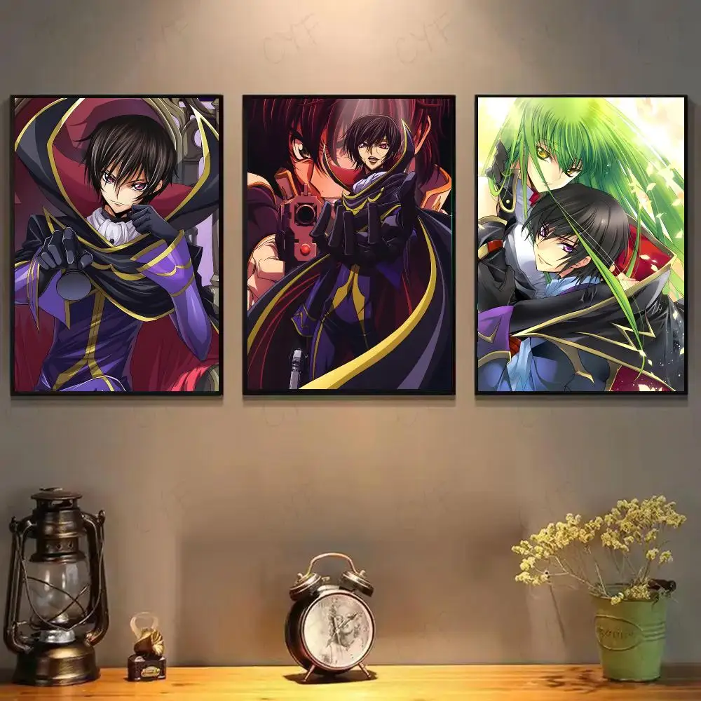 Renowned Animation C-Code Geass Poster High-definition Art Sticker Self Adhesive Waterproof Home Decoration For Living Room