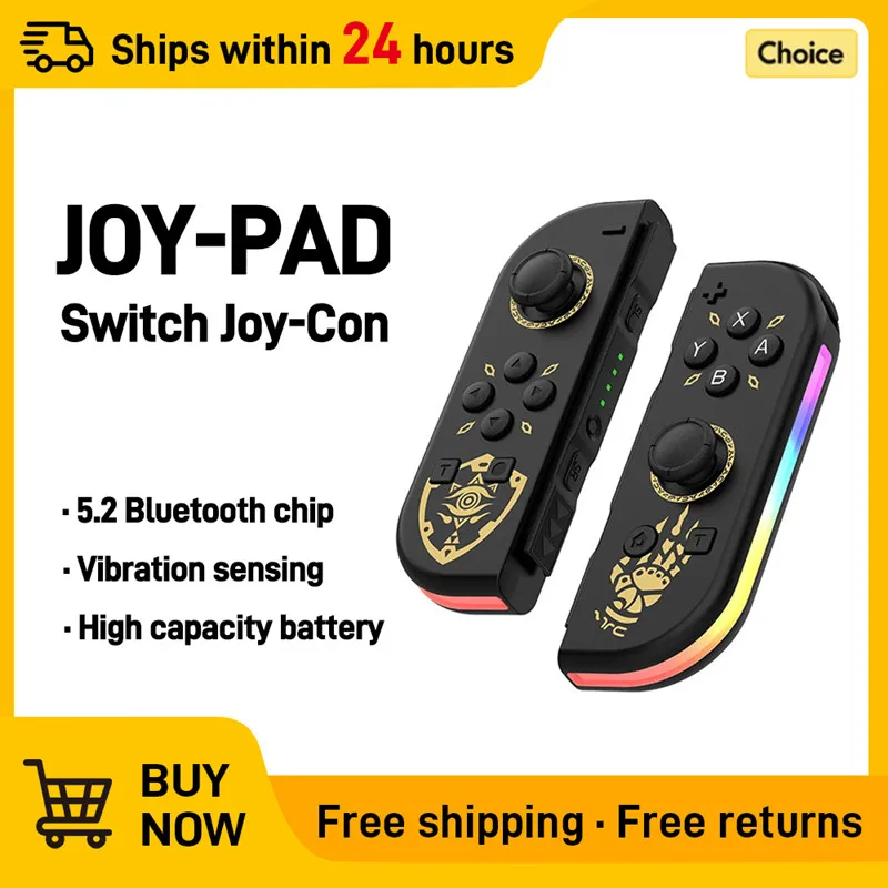 2024 Joy Pad Glare Switch Controller Wireless Bluetooth Gamepad Joystick Joy-Con (L/R) Motion-Sensing Double Vibration For NS