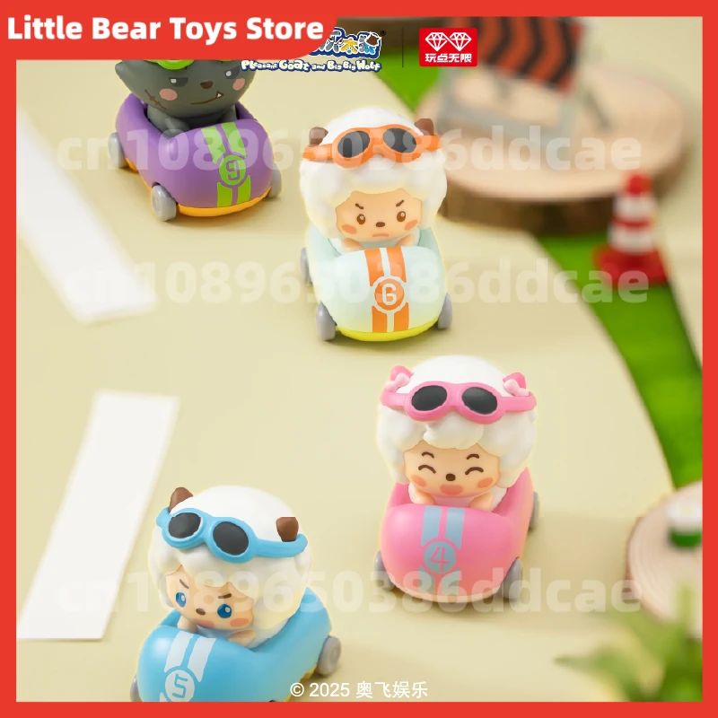 [Echt] Op voorraad WDWX Nieuwe "Pleasant Goat And Big Big Wolf" Blind Box Fun Train Stapelen Officiële Merchandise Trendy Speelgoed Geschenken