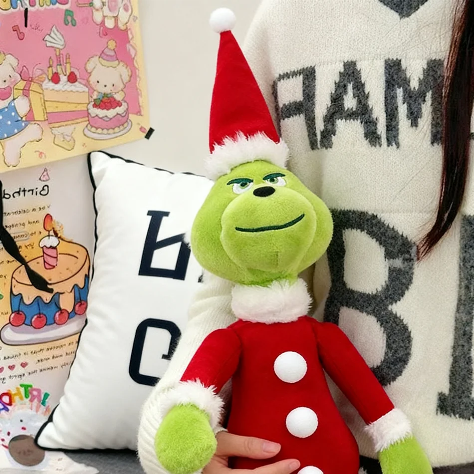 Grnchh Kerst Knuffel Zacht Gevulde Pop voor Kinderen Kawaii Room Decor Cadeau voor Jongens Meisjes Vakantie Feestartikelen Kerstcadeau