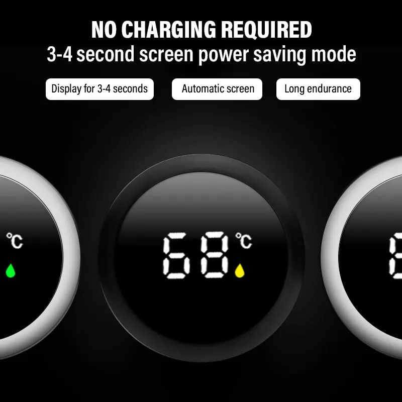 زجاجة ترمس ذكية مع عرض درجة الحرارة لمحركات ميتسوبيشي ، ملصق ملصق ملصق معدني ، ملصق شعار كروم ، فنجان قهوة ، جديد