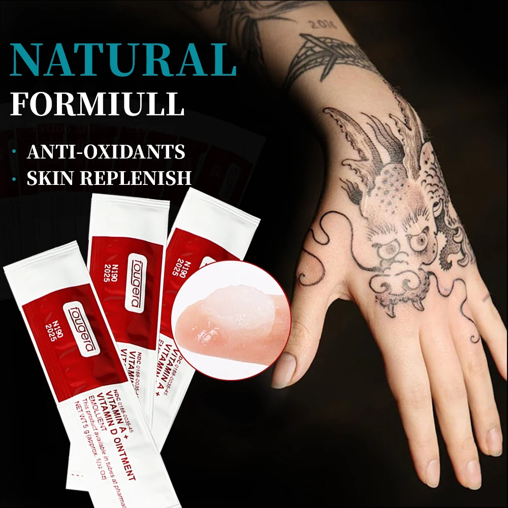 Pommade anti-cicatrice à la vitamine AD, crème de suivi de tatouage, maquillage en continu, récupération d'art corporel, fournitures de tatouage, 10 pièces, 30 pièces, 50 pièces