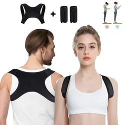 Back posture corrector corset clavicle column posture adjustable correction support belt pain relief traine column postu