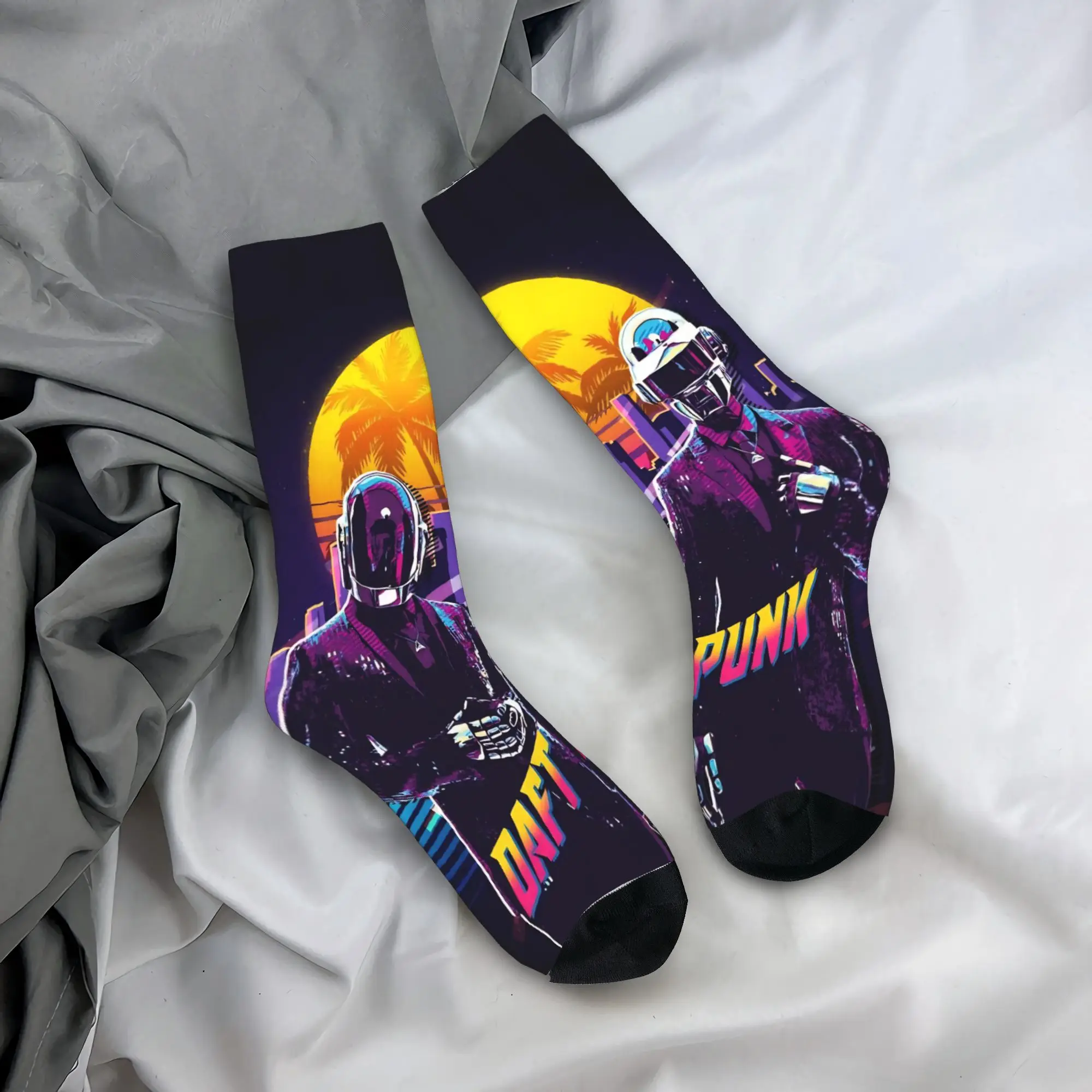 

Носки для пар, чулки с электронным ремешком в стиле панк, весенние готические теплые мягкие носки, дизайнерские нескользящие носки для бега