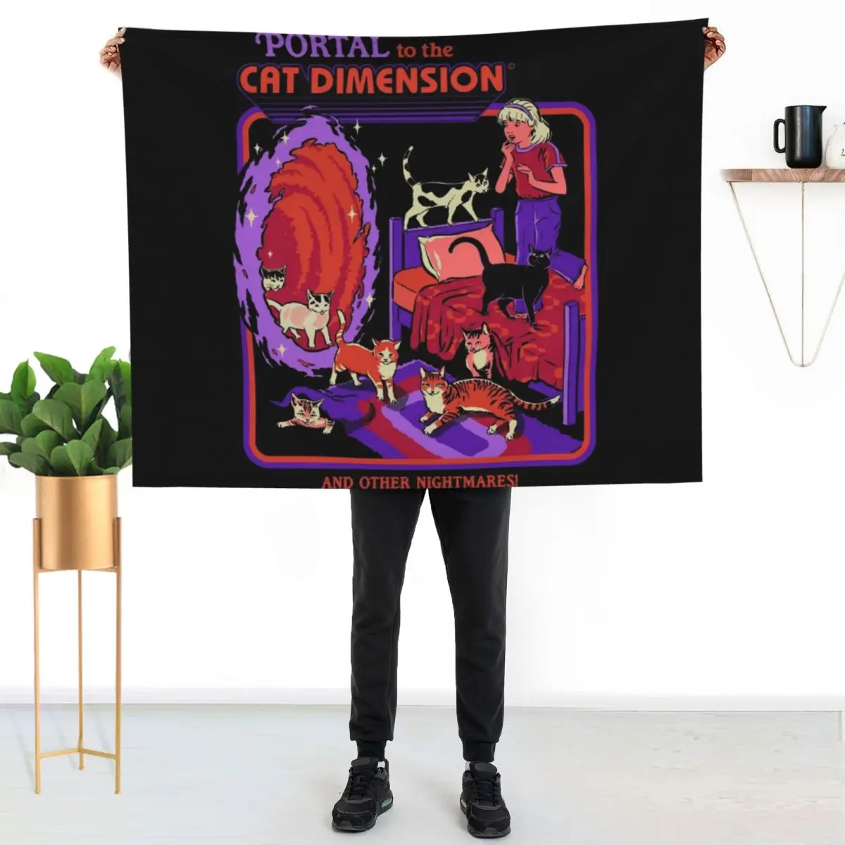 The Cat Dimension Throw Blanket Summer Beddings Soft Beds valentine gift ideas Hairy Heavy Tourist Blankets