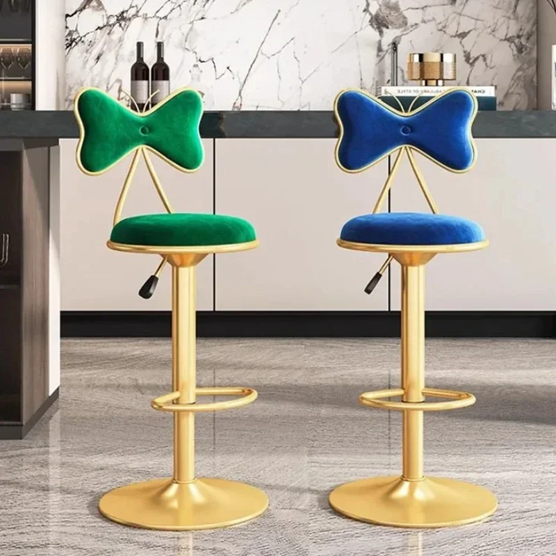 Salon Modern Bar Sandalyeleri Yatak Odası Ayarlanabilir Oturma Odası Lüks Bar Tabureleri Metal Minimalist Silla Alta Para Barra Ev Mobilyaları