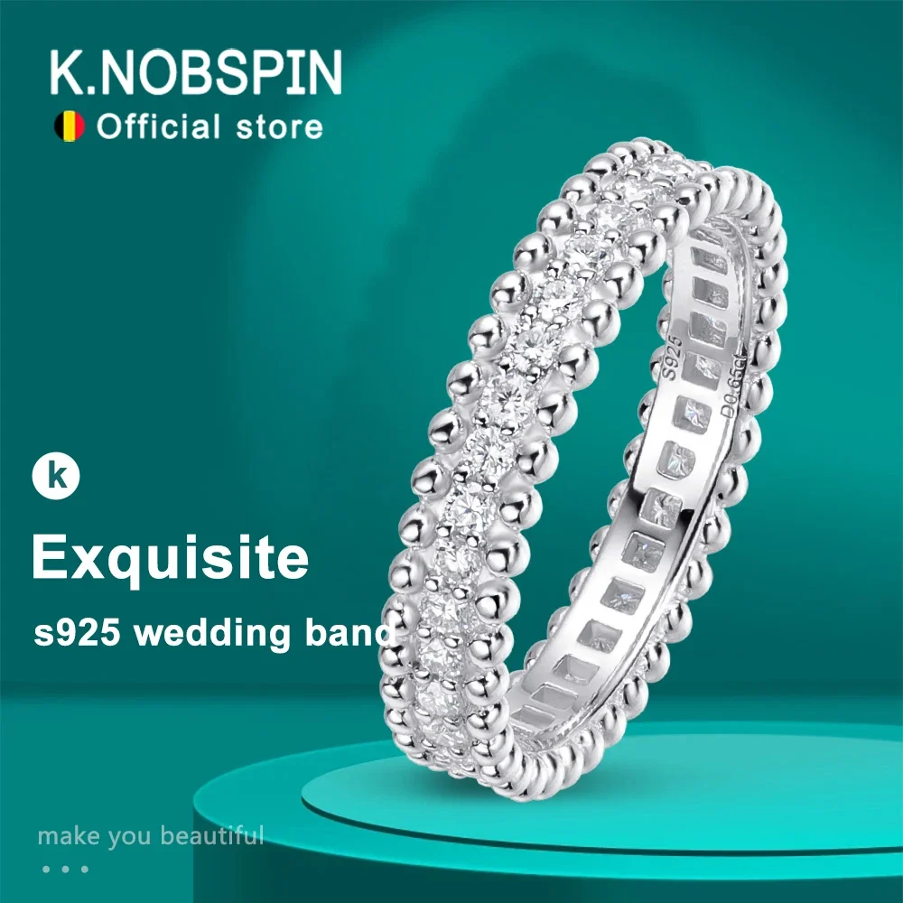 

New D VVS1 Moissanite Rings for Women Stackable Full Eternity Wedding Band 18K White Gold Plated s925 Sterling Silver Ring