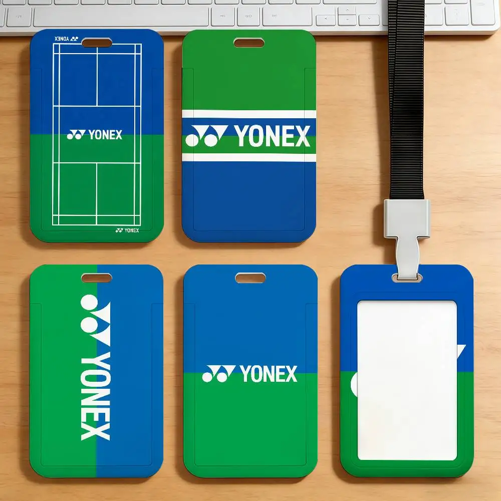 Tarjetero con logotipo de bádminton Y-Yonex-S, tarjetero para estudiantes, tarjetas de comida para el campus, tarjetero para transporte público y metro