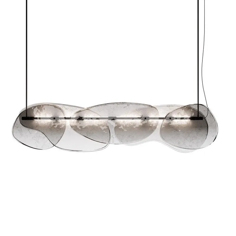 Italian Minimalist Pendant Light Nordic Designer Creative Art Glass Lamp Bar Counter Restaurant Long Pendant Lamp