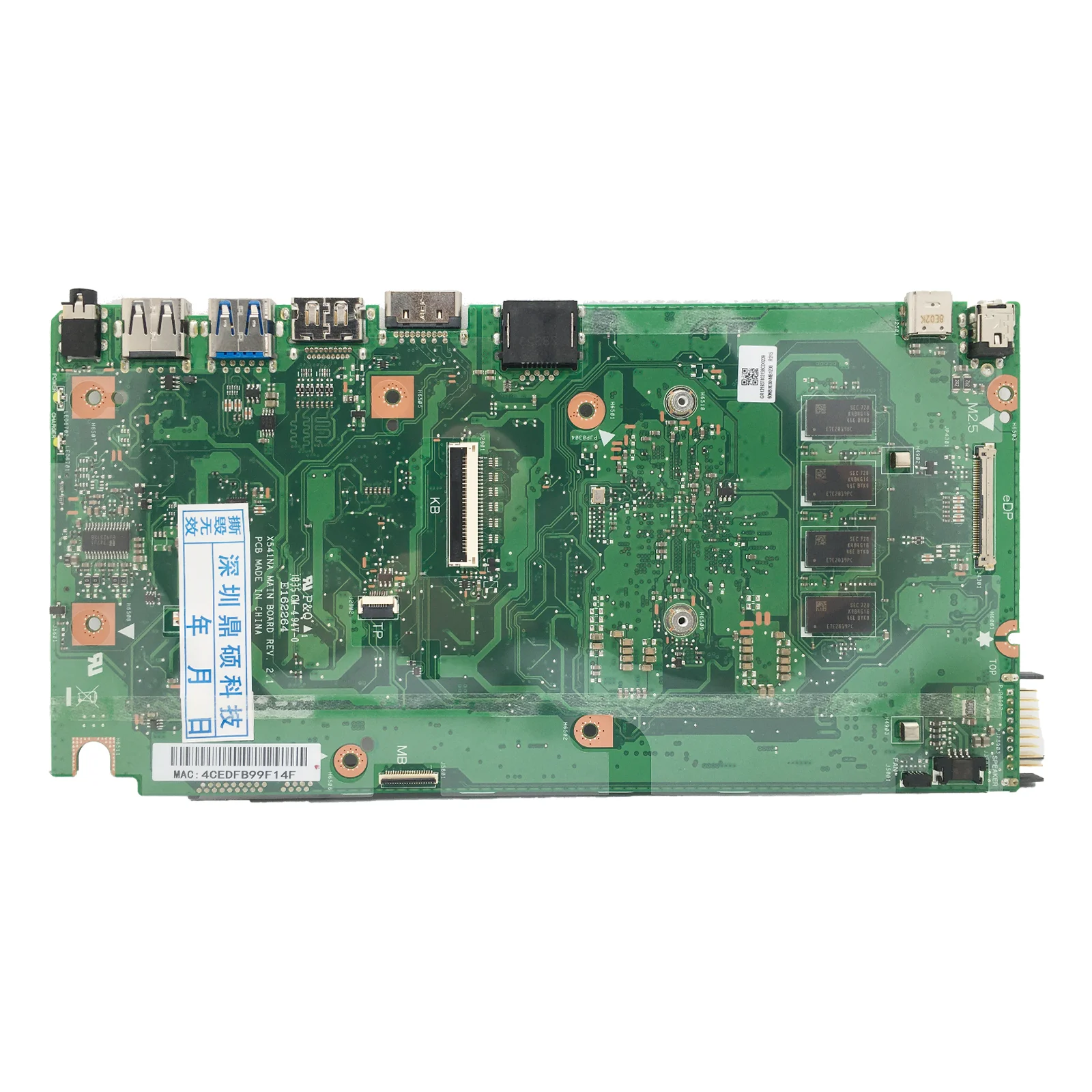 KEFU Laptop Motherboard For ASUS X541N X541NA A541NA F541NA R541NA D541NA X541 Mainboard N3350/N4200 4G/2G-RAM