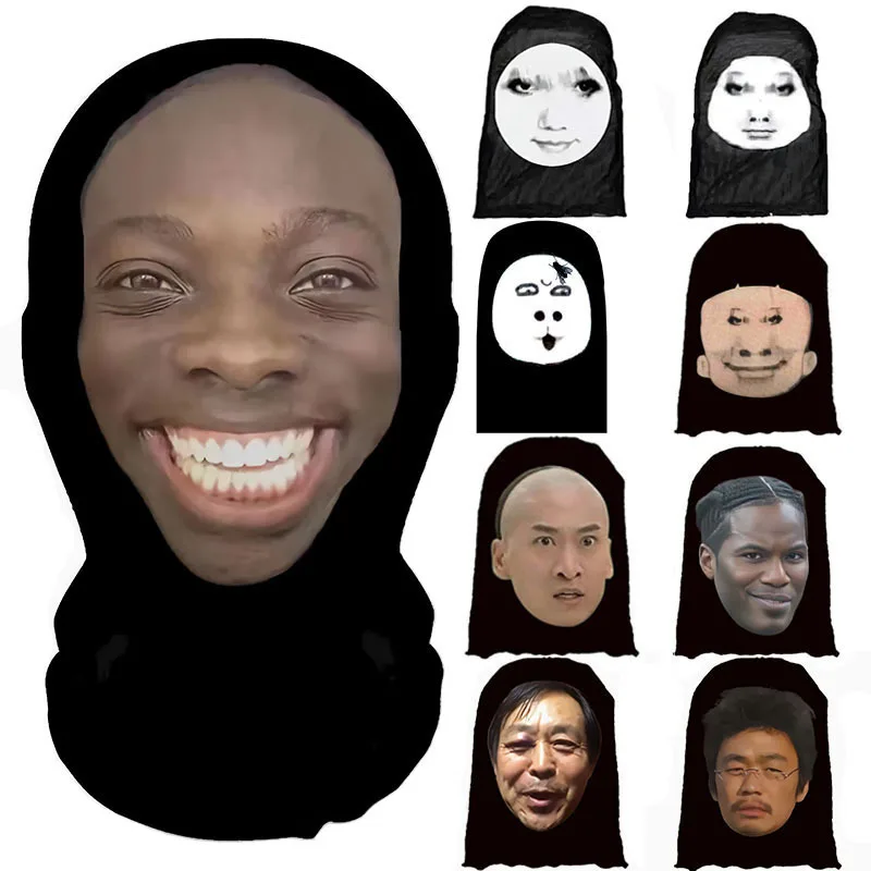 Máscara facial 3D engraçada, capa de cabeça James Irving, fantasia de festa de festival, acessório de brincadeira transfronteiriça, adereço de cosplay exclusivo