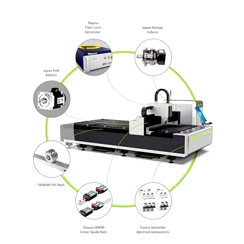 1530 1000W/1500W Fiber Laser Plasma Cutting Machine Marking Machine Fiber Cutting Machine 3015 Fiber Cutting Machine