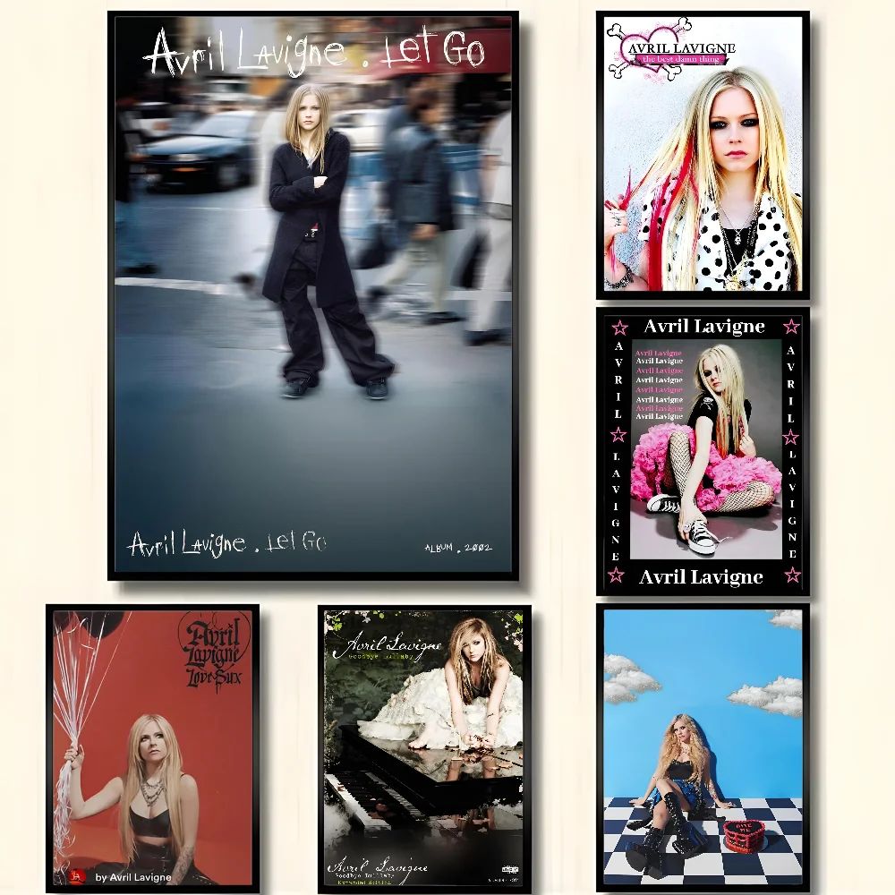 ملصق ستار سينجر أفريل لافين عالي الدقة جدار لاصق مقاوم للماء لغرفة المعيشة المنزلية وغرفة النوم والديكور الجمالي