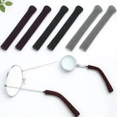 

3Pairs Soft Knit Eyeglass Temple Sleeves Anti-Slip Arm Covers Ear Grips Comfortable Protective Glasses Accessories