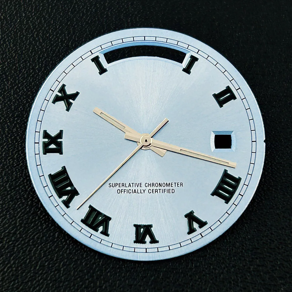 Miyota 8285 Man's Watch Dial Customize logo dial Green Roman numerals Dial miyota 8285 movement watch accessories repair tool