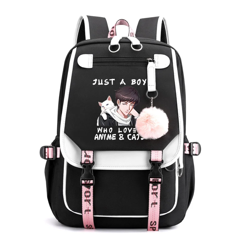 Nueva mochila de anime Harajuku, mochila con cremallera USB de gran capacidad de alta calidad, mochila de anime, mochilas escolares