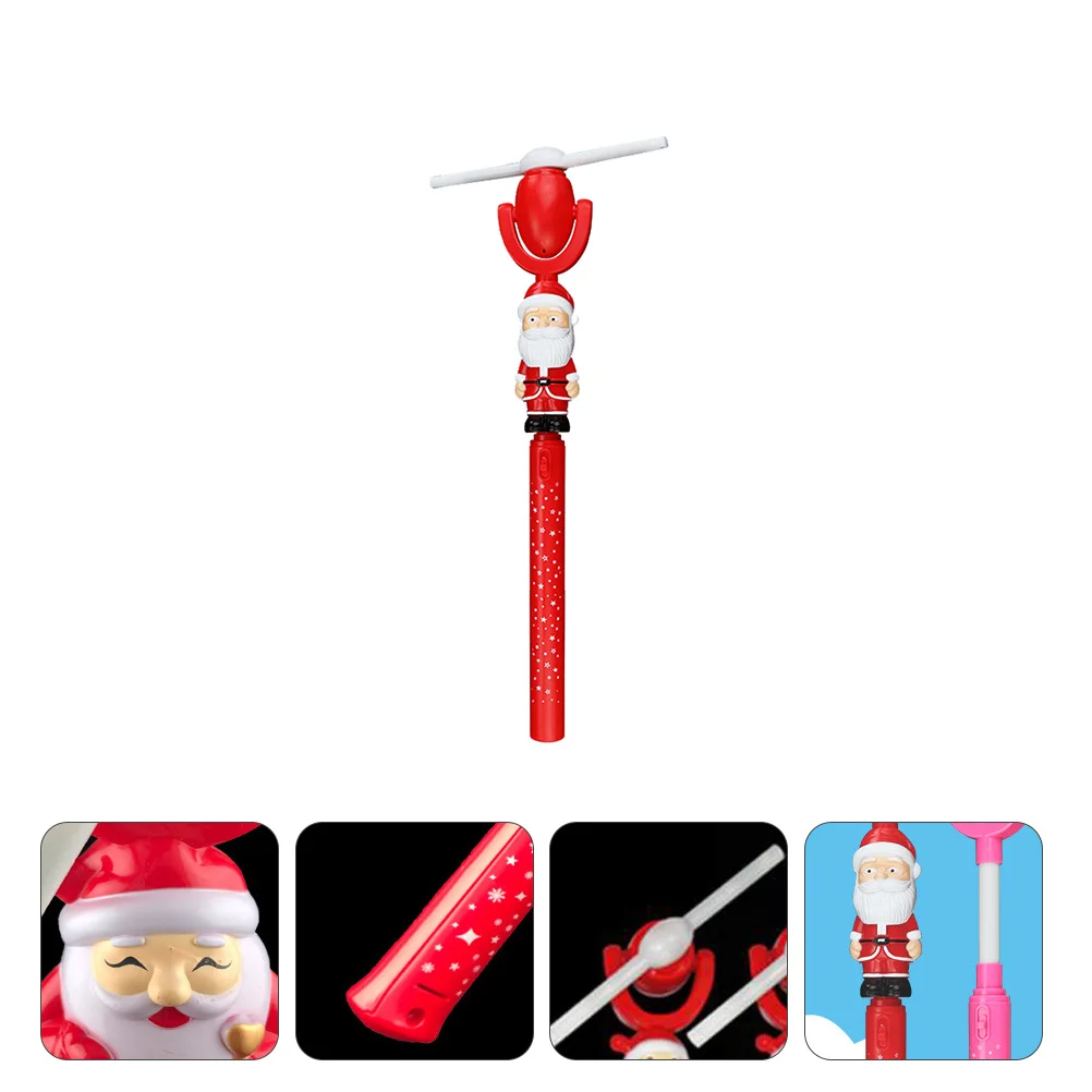 

1 pc Rotating Glowing Windmill Santa Claus Christmas Decorative Windmill For Kids Outdoor Plaything Shinning Pinwheel