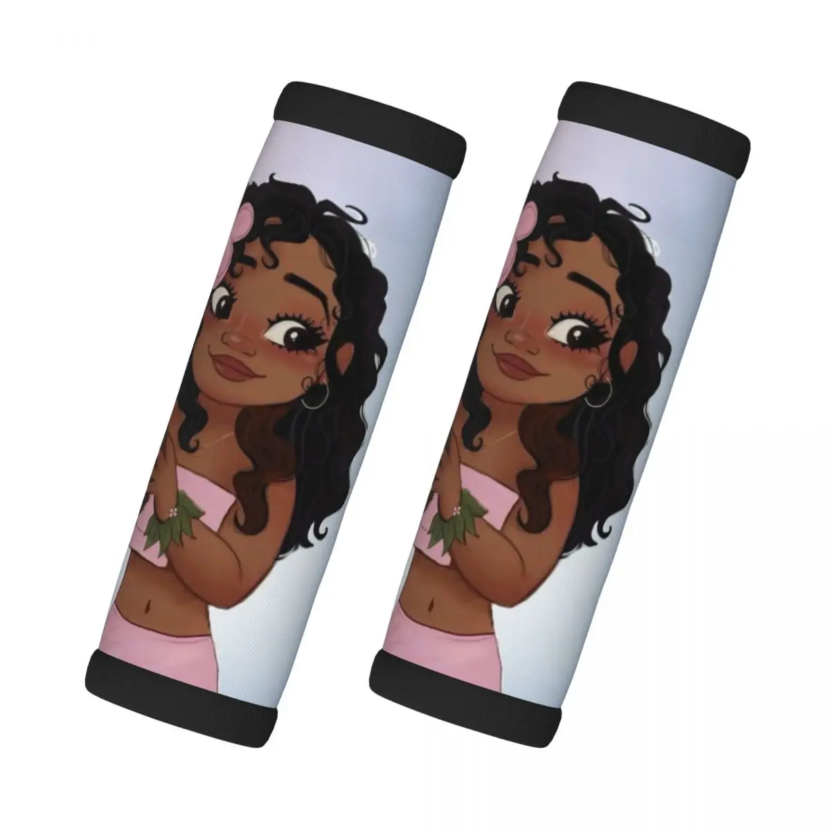 

Custom Moana Cartoon 2 Pcs Luggage Handle Wrap Soft Grip Handle Cover Comfortable Neoprene Suitcase Identifier Travel