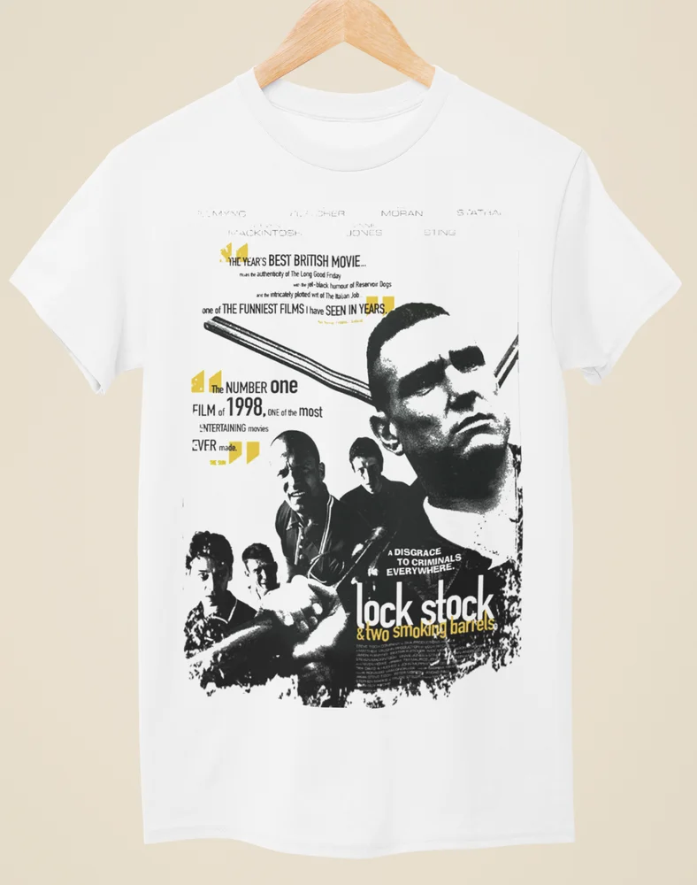 

Lock, Stock & Two Smoking Barrels - Movie Poster Inspired Unisex White T-Shirt