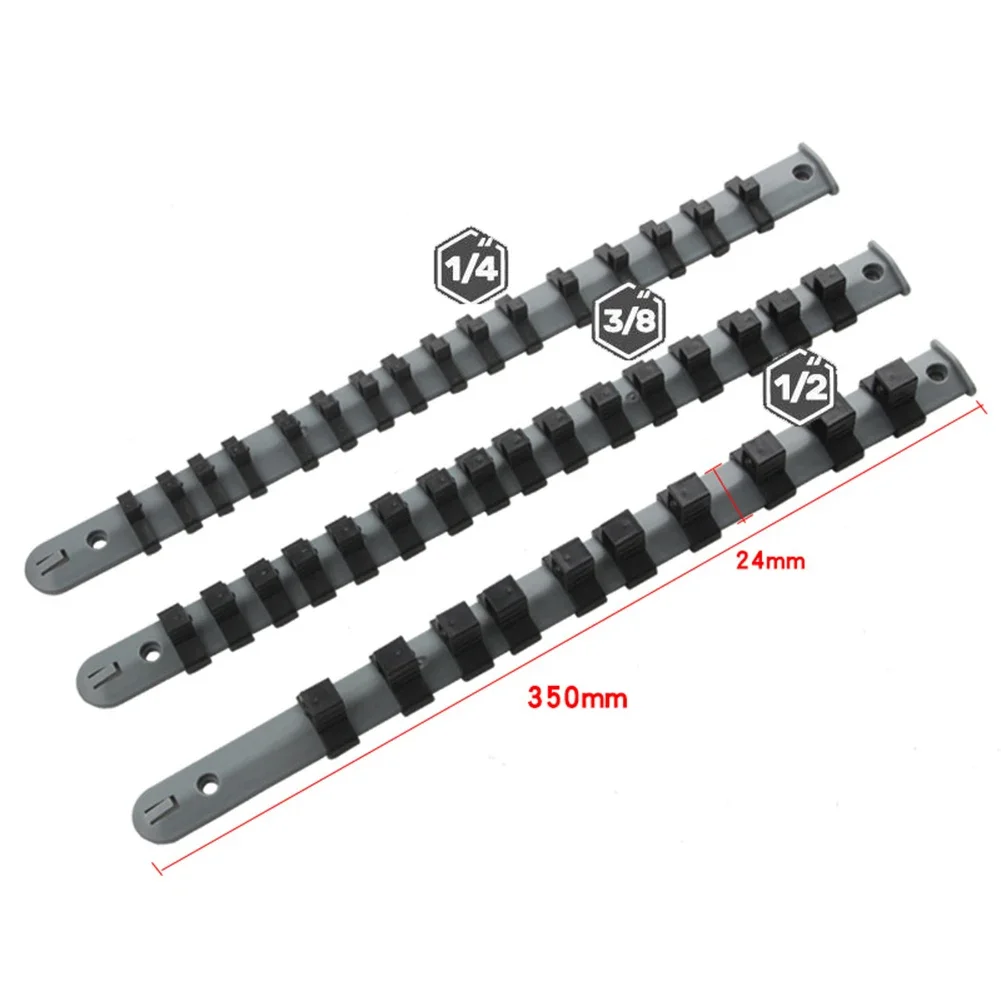 1pcs 350mm SOCKET Storage Rack SOCKET Organizer ถาด SOCKET Rail 1/4in 3/8in 1/2in ซ็อกเก็ตผู้ถือแร็คเครื่องมือ