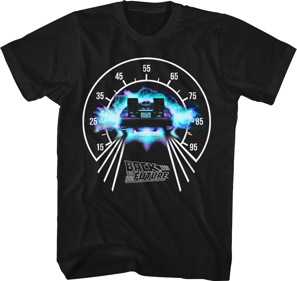 Back To The Future Speedometer 1230 Vintage Sic Fi Gift t shirt 80s movies Time Machine Graphic Clothes All size Tops S-6XL