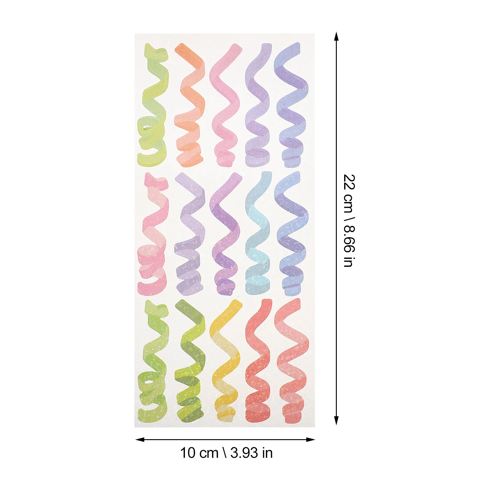 

7Pcs Colorful Ribbon Sticker Self Adhesive Glitter Shine DIY Planner Scrapbook Album Decorative Craft Stickers