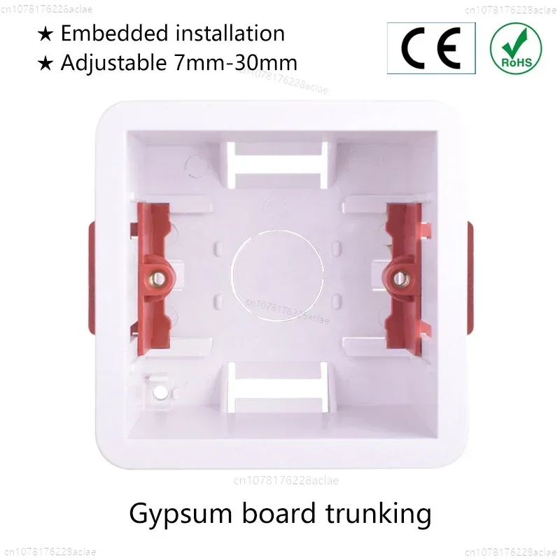 86 Type Gypsum Board Trunking Wall Mounted Switch Socket Installation Bottom Box, Concealed Box, Square CE Certification