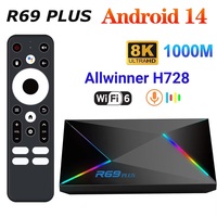 R69 Plus Smart TV Box Android 14 8K Allwinner H728 Support Netflix TVBOX Android14 WIFI 6 Set Top Box Home Media Player