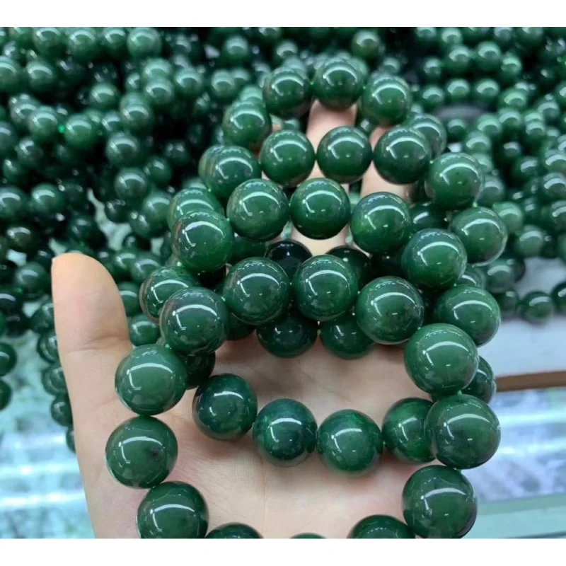 

Xinjiang Hetian Jade 16 мм шпинат зеленый одиночный Круглый Большой браслет чаша для воды материал для ног