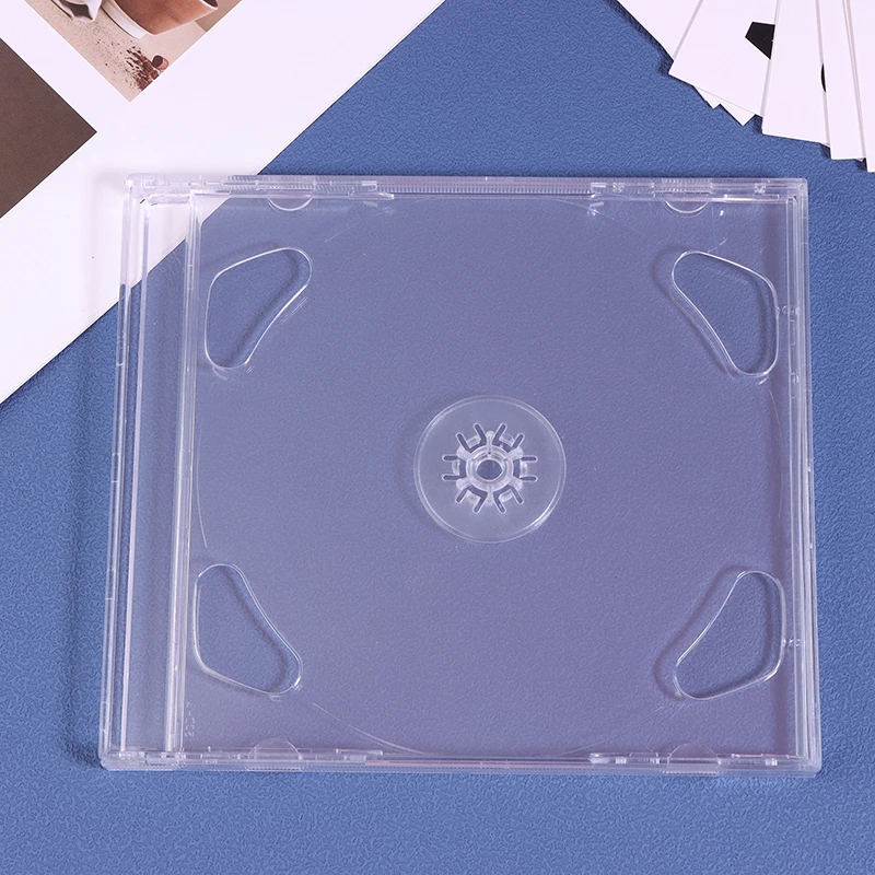 Transparent Plastic Double Disc DVD Case Portable CD Storage Package Case Durable DVD Box Thicken CD DVD Disc Box Storage Case