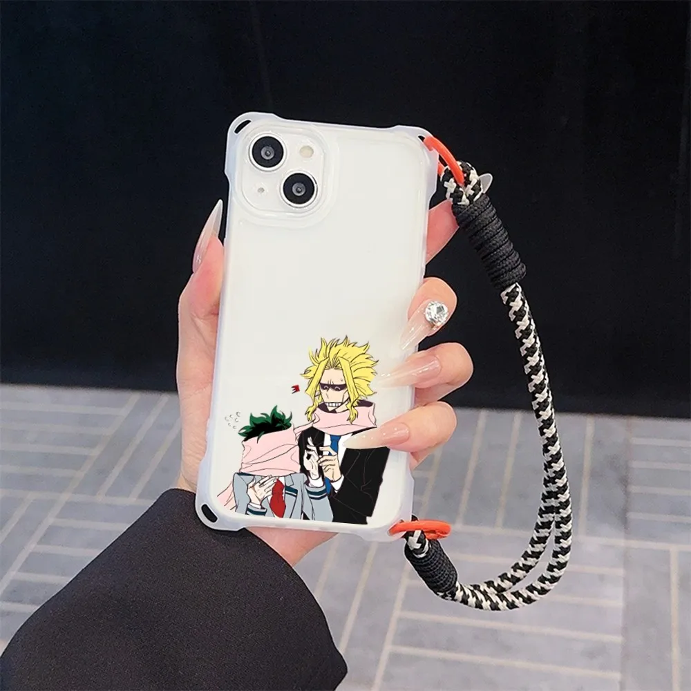 My Hero Academia All Might Toshinori Yagi Phone Case For Iphone 11 13 14 15 16 Pro Max X Xr Xs Max Four-corner Anti-fall Shell