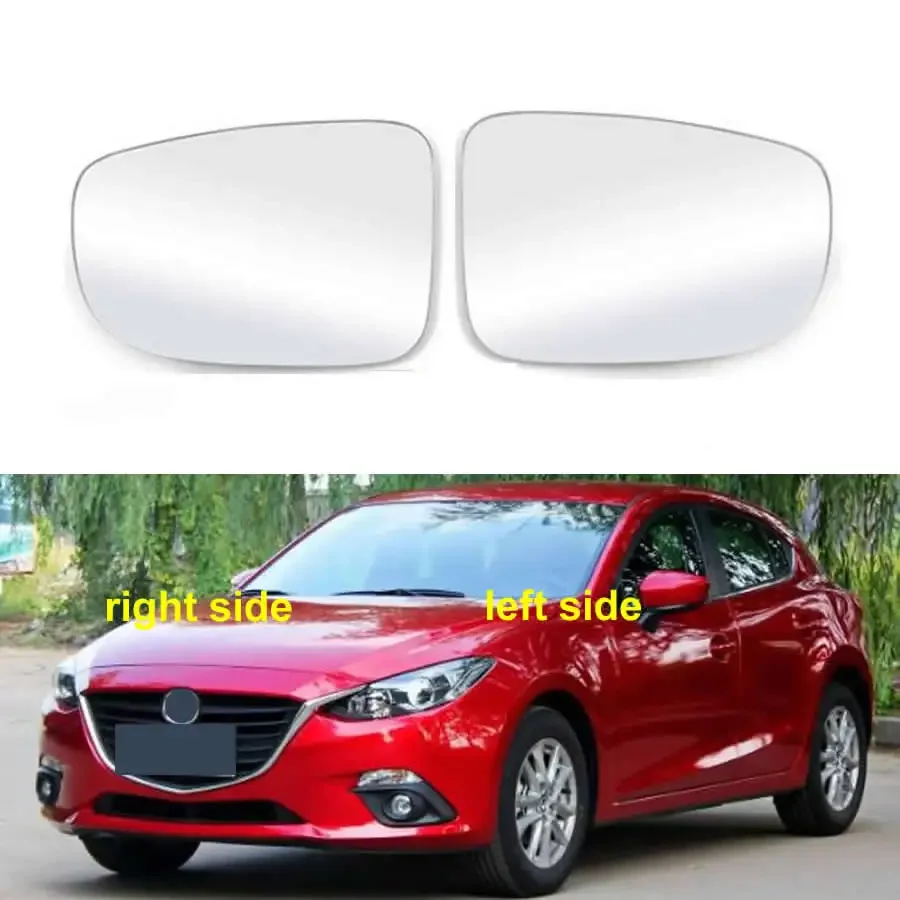 For Mazda 3 Axela  2014 2015 2016 Car Accessories Exteriors Part Side Mirrors Reflective Lens Rearview Mirror Lenses Glass