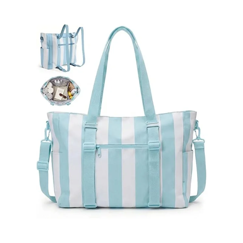 

Portable Large Capacity Travel Storage Bag Summer Beach Outdoor Sports Picnic Water Resistant Reusable Travel Essential Tote