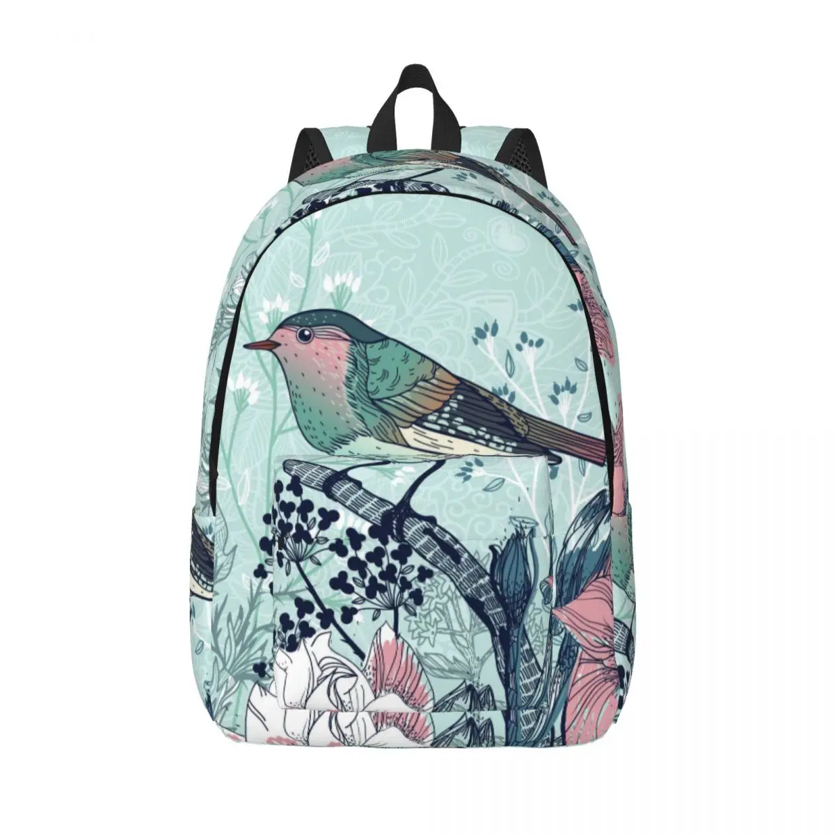 

Schoolbag Student Backpack Little Bird And Blooming Flowers Shoulder Backpack Laptop Bag School Backpack