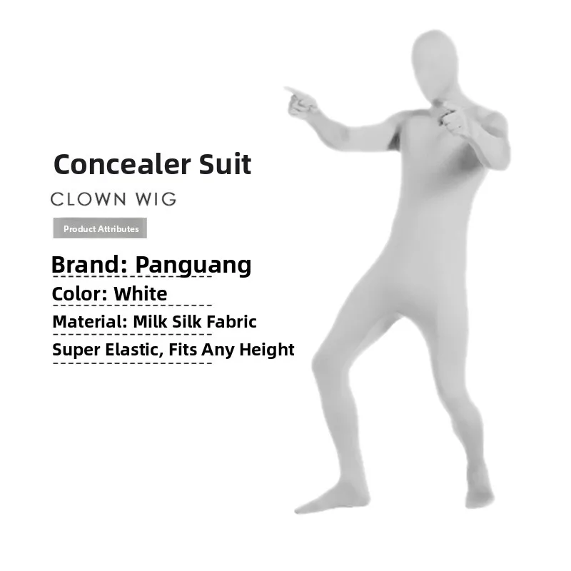 Face Exposure Spandex Onesie Milk Silk Gymnastics Suit Stage Performance Costume Full Coverage Bodysuit Winter Home Wear