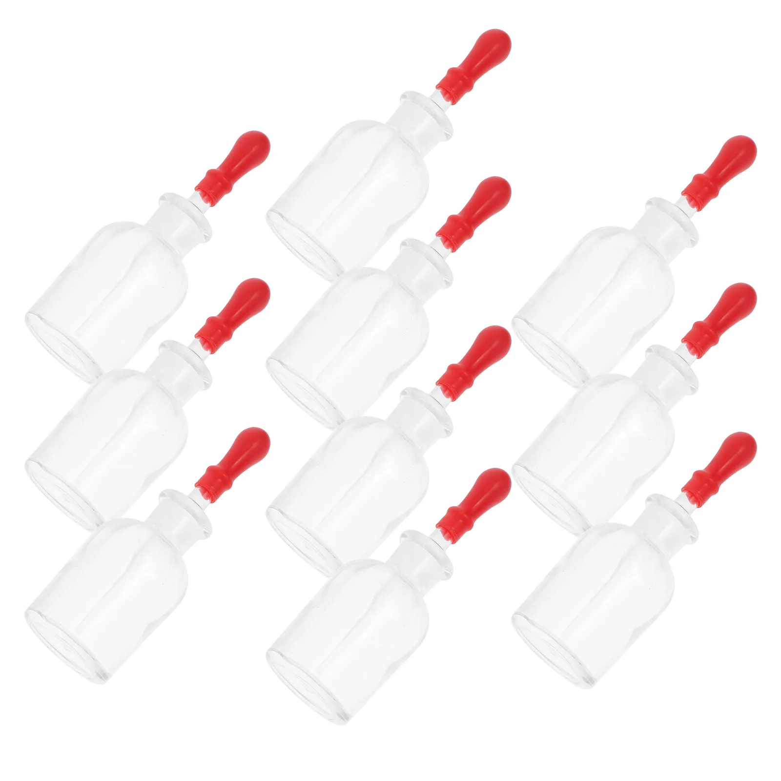 

10pcs Laboratory Glass Dropper Clear Transparent Alkaline Frosted Reusable Precision Liquid Container For Essential