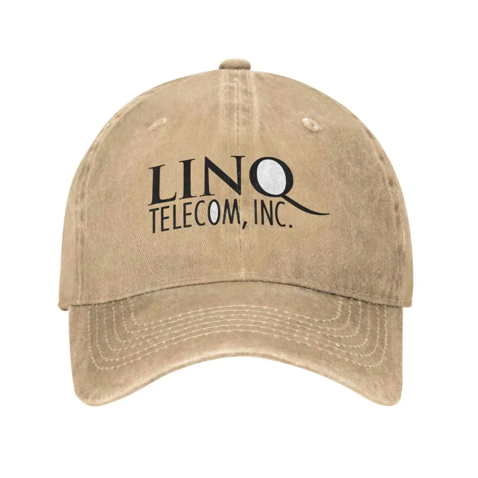 LinQ Telecom Logo Print Graphic Casual Denim cap Knitted hat Baseball cap