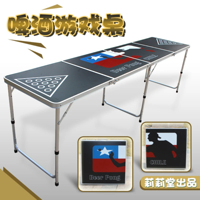 

Red Cup Pong Portable Beer Pong Beirut Game Table - 8 Feet Long - comes with ball rack, bottle opener and 6 pong balls