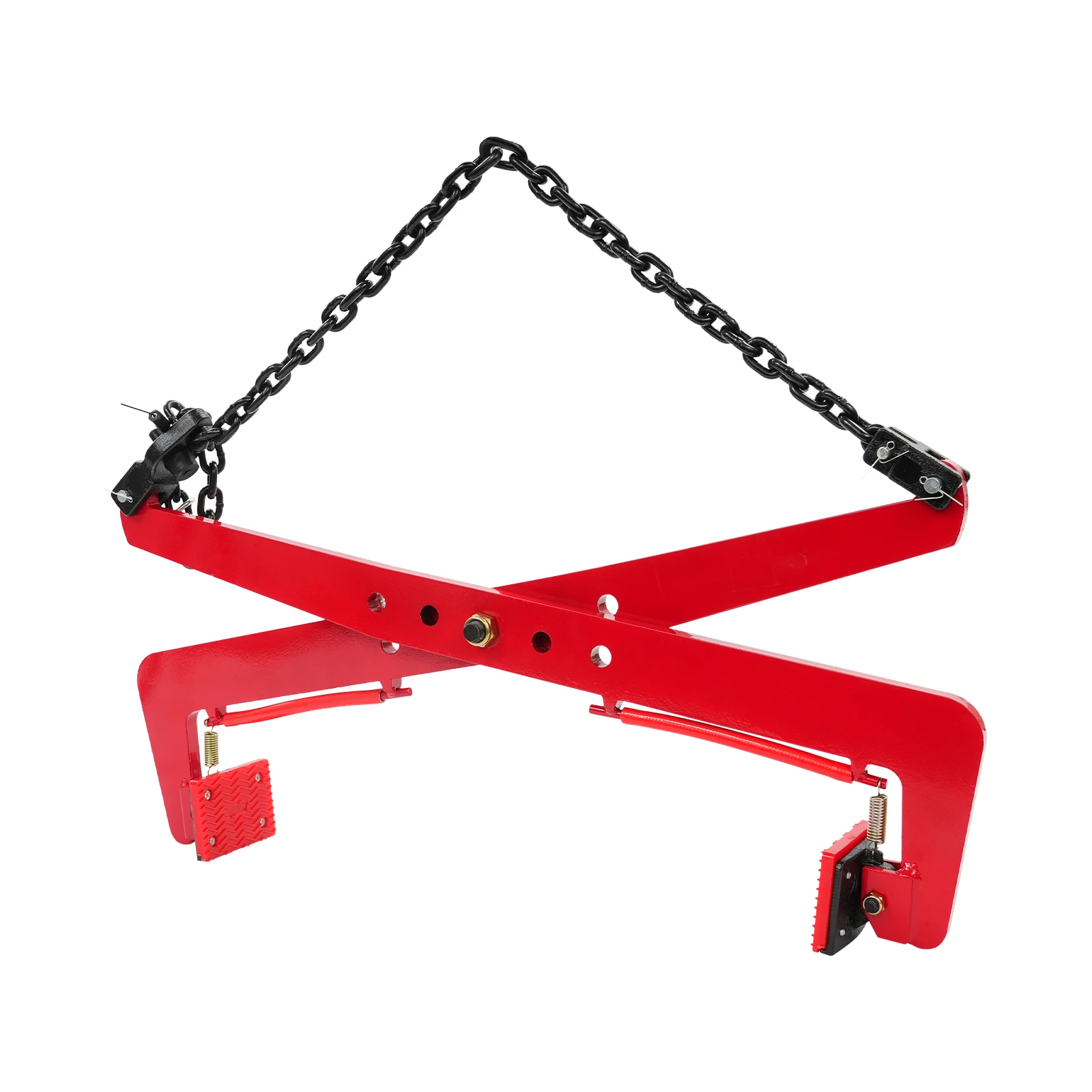 ヘビーデューティーストーンリフティングクランプ、調整可能な開口部14～35インチ、シザーリフタークランプ、垂直リフティング＆キャリング（レッド、800kg）