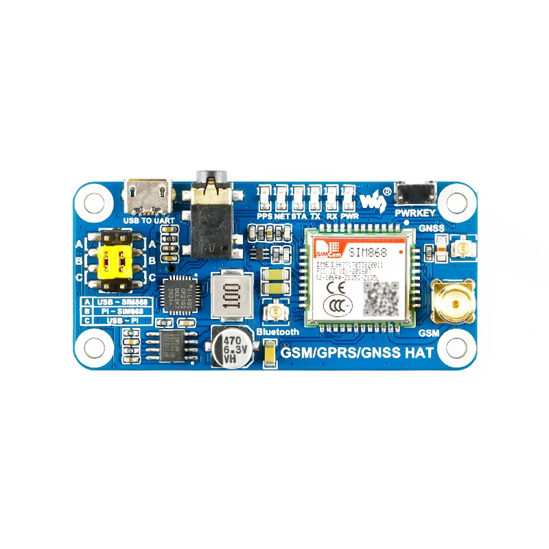 

GSM/GPRS/GPS SIM868 Development Expansion Board Module for Arduino Raspberry Pi 4B Zero