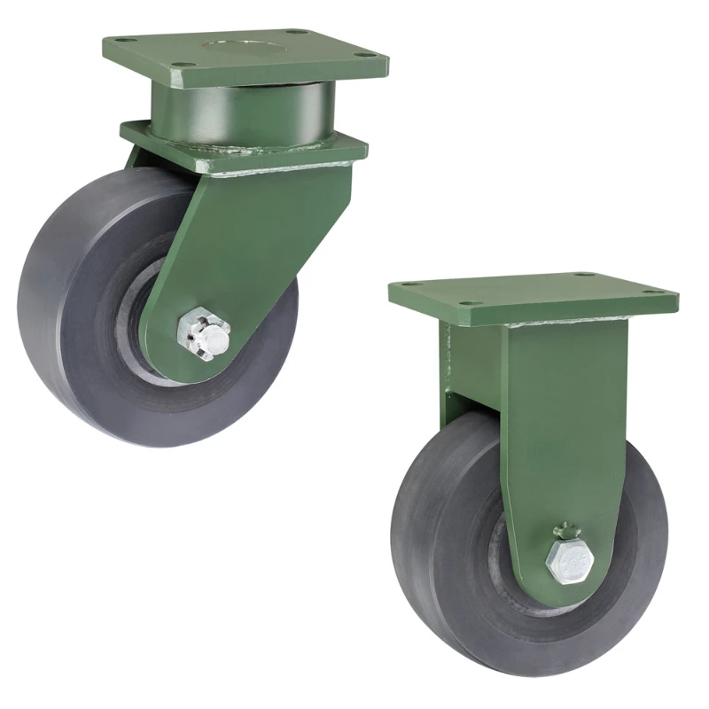 6- 12inch Rigid Swivel Load 5 Tons Ultra Heavy Duty Caster Wheels loading capacity 7 ton 8 tons per wheel