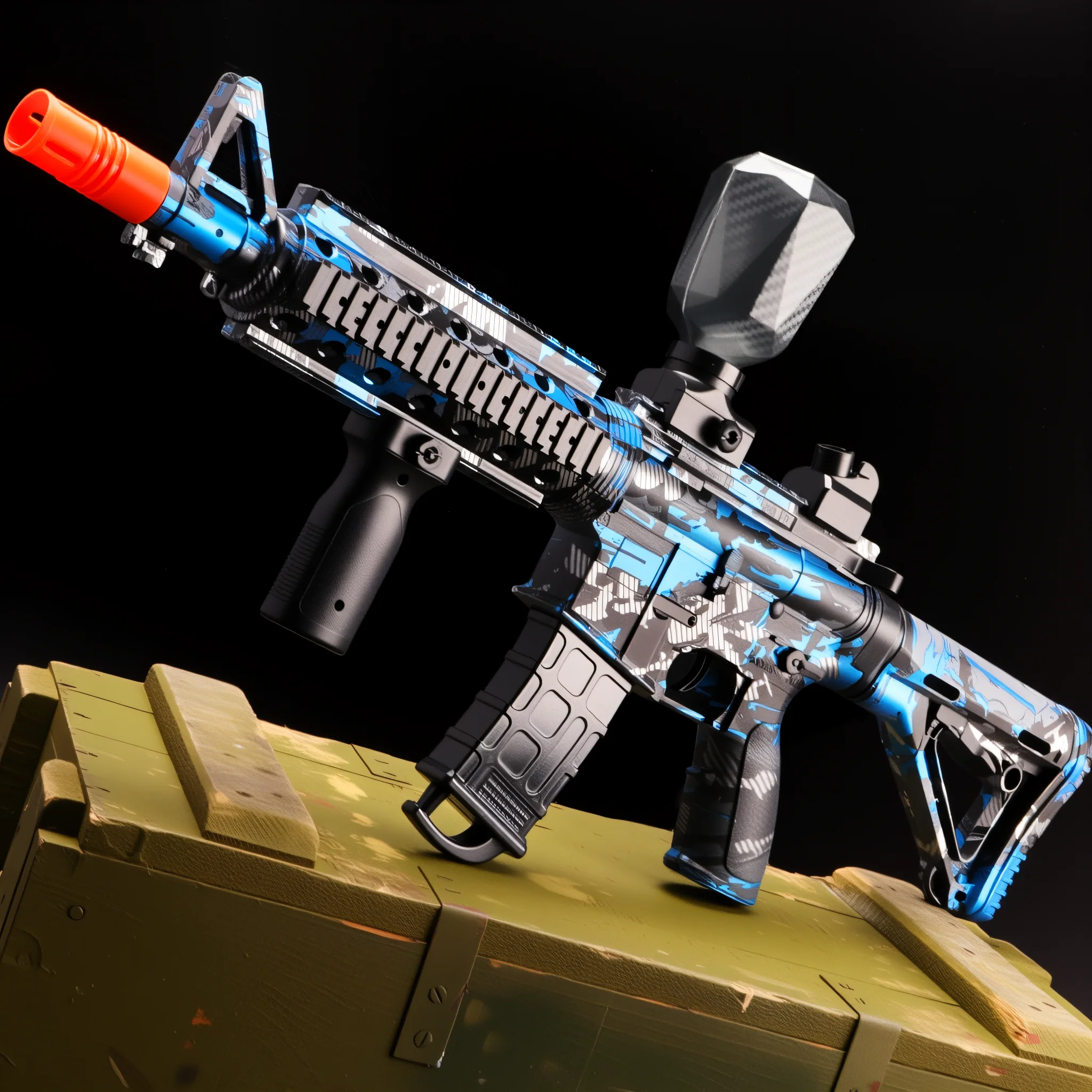 ​ ​ Pistola de gel de água M4A1 Pro Edition ​ ​   - Brinquedo ecológico para tiro com bola de respingos com bateria recarregável (sem balas)