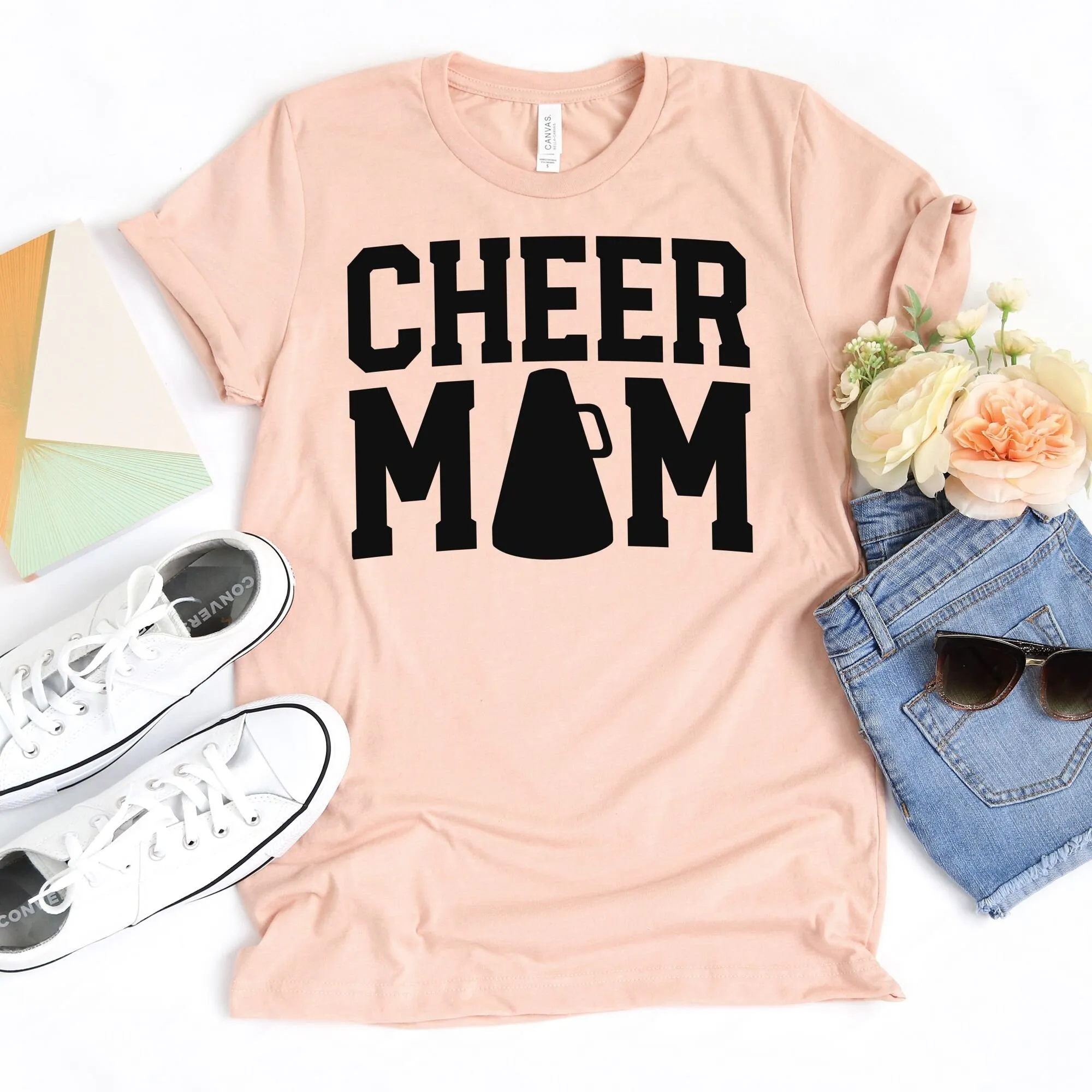 Camiseta Cheer Mom, ropa de espíritu del equipo madre de animadora