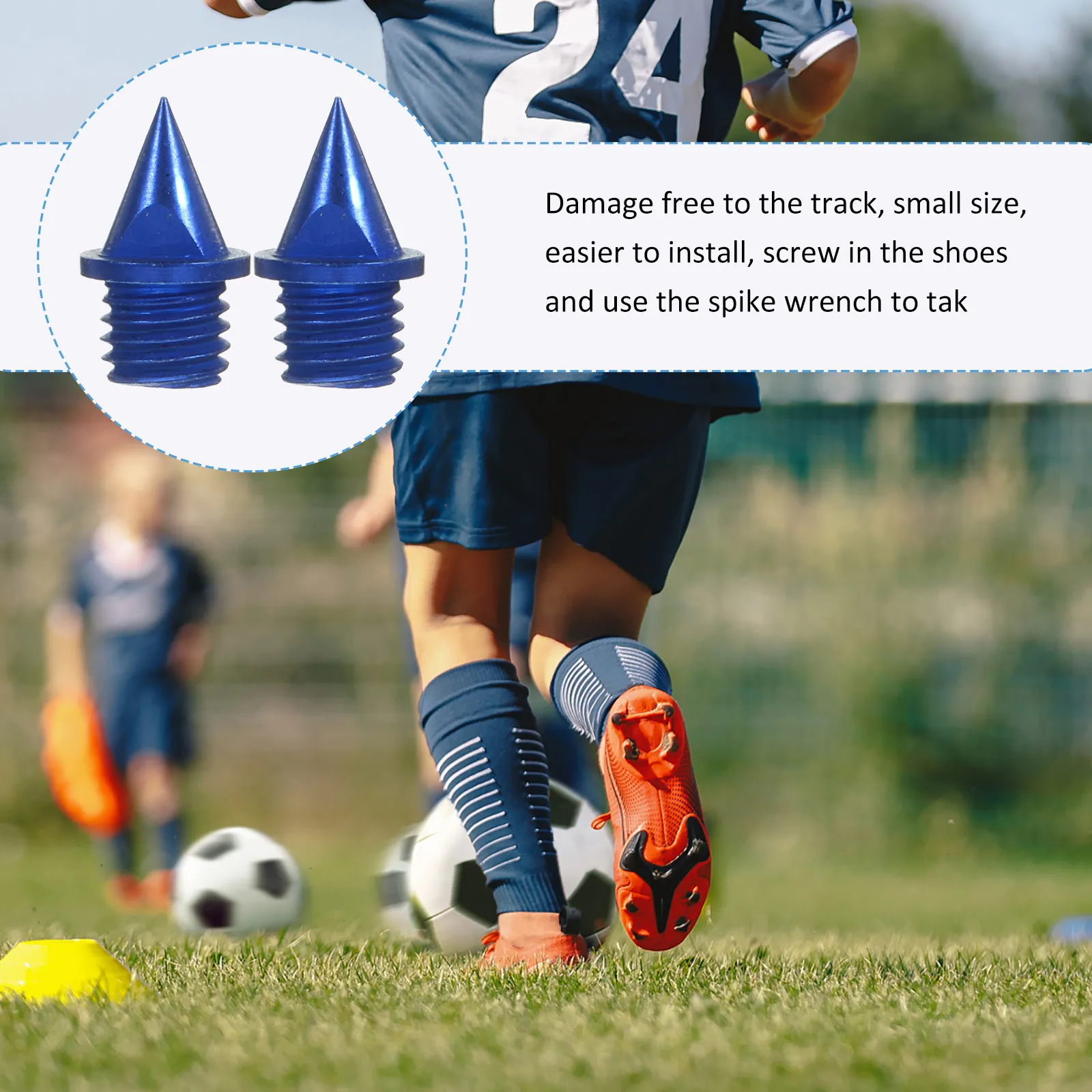 1Set Carbon Steel Track Spikes Running Spike Shoes Replacement Light Weight Slip Resistant for Outdoor Sports Golf Baseball view 3