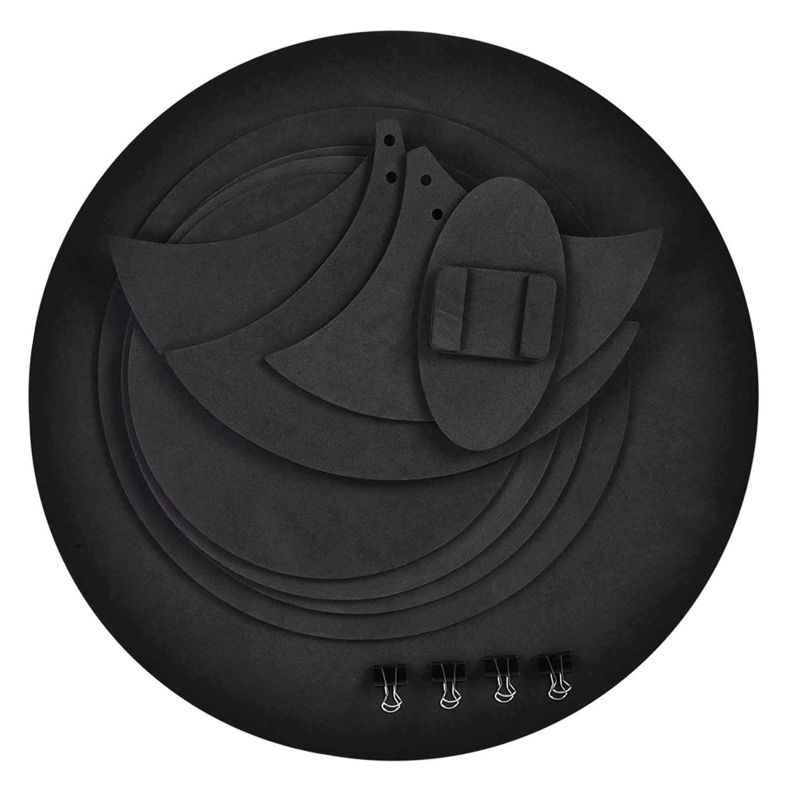 Practice Pad Mute Silencer Drumming Practice Pad Bass Drums Quiet Sound off Black