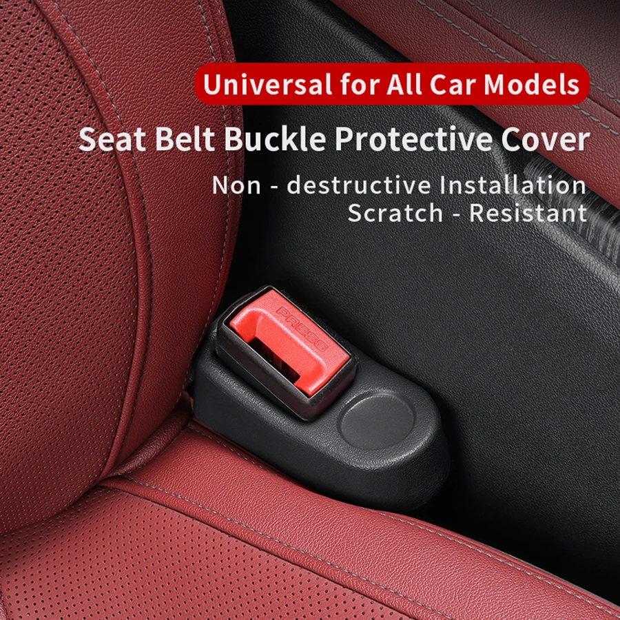 Car seat belt socket protection cover, car seat socket fixing clip, anti abnormal noise and scratch protection, car decoration