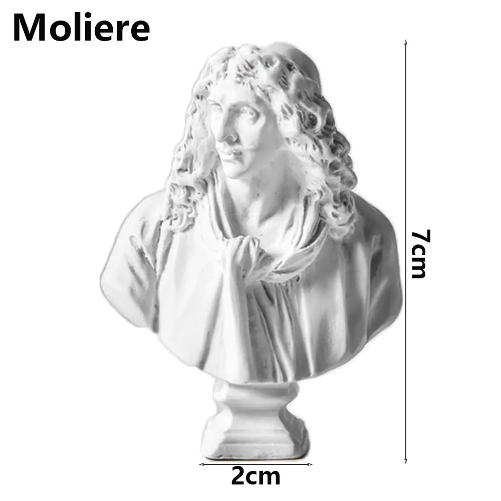Miniature Desktop Ornament Home Decor Plaster Bust Statue Gypsum Portraits Famous Sculpture Greek Mythology Figurine